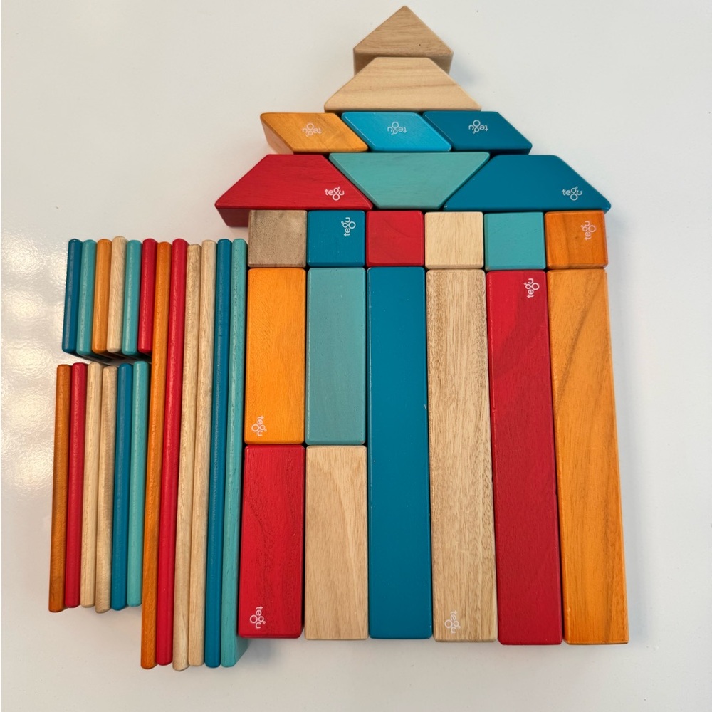Tegu Wooden Building Blocks Set - 40 pcs